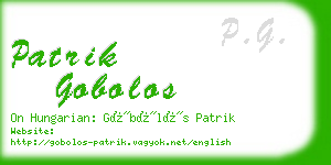 patrik gobolos business card